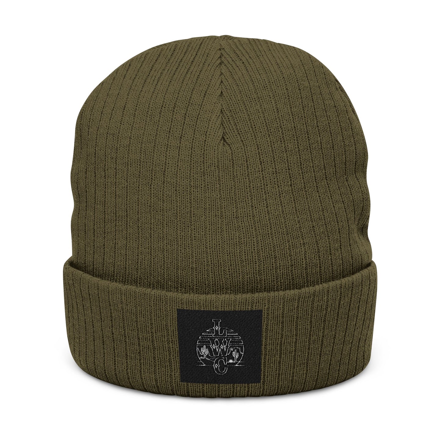 Stylish Ribbed Knit Beanie with Unique Embroidery, Winter Fashion, Gift for Him/Her, Cool Weather Accessory, Beanie Cap, Embroidered Hat