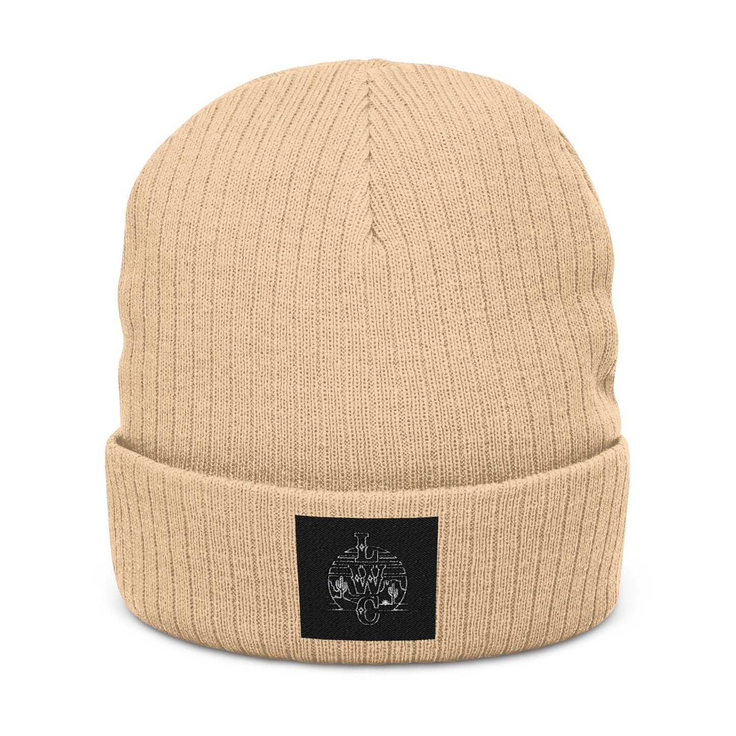 Stylish Ribbed Knit Beanie with Unique Embroidery, Winter Fashion, Gift for Him/Her, Cool Weather Accessory, Beanie Cap, Embroidered Hat