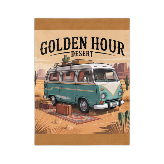 Microfiber Blanket - Golden Hour Desert Design