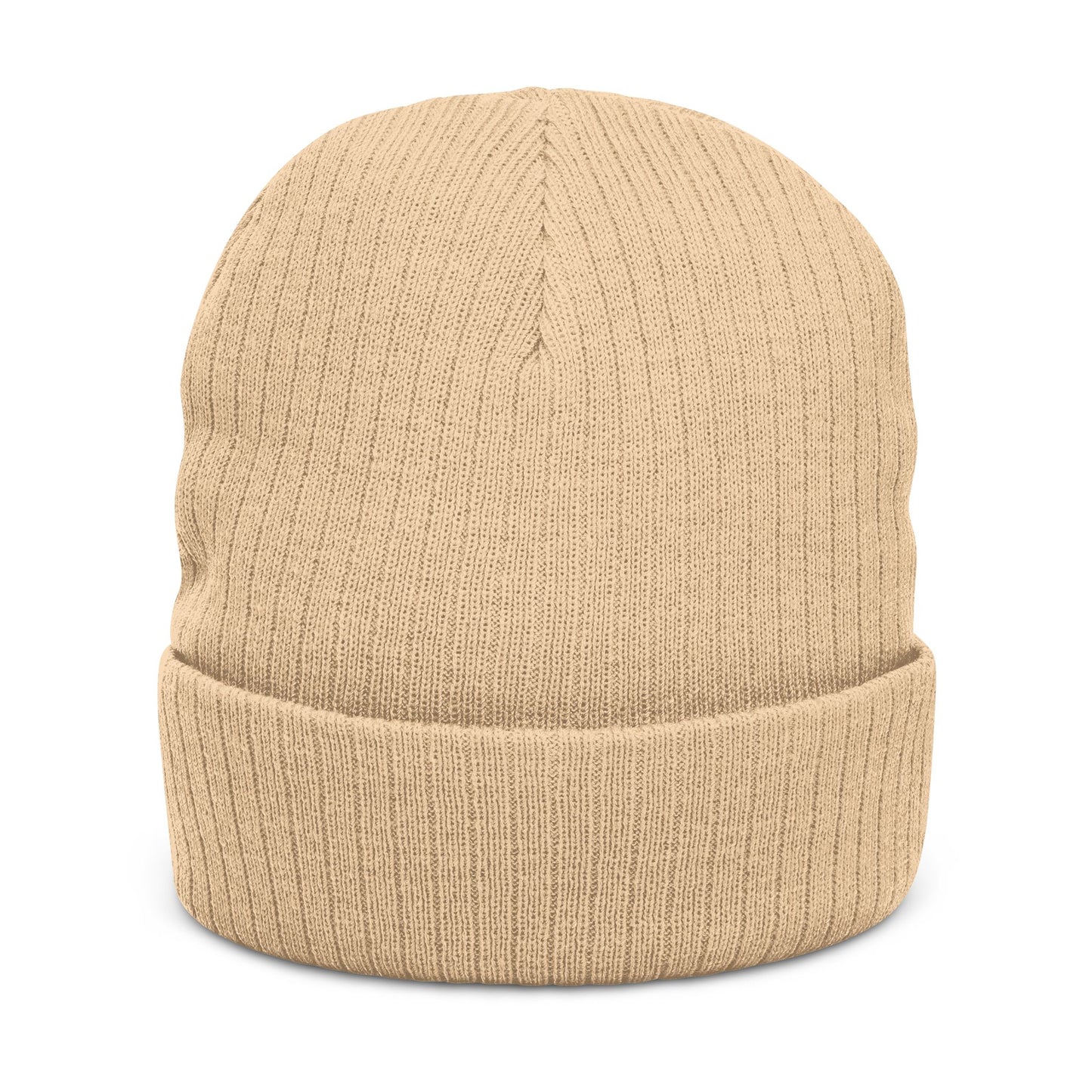 Stylish Ribbed Knit Beanie with Unique Embroidery, Winter Fashion, Gift for Him/Her, Cool Weather Accessory, Beanie Cap, Embroidered Hat