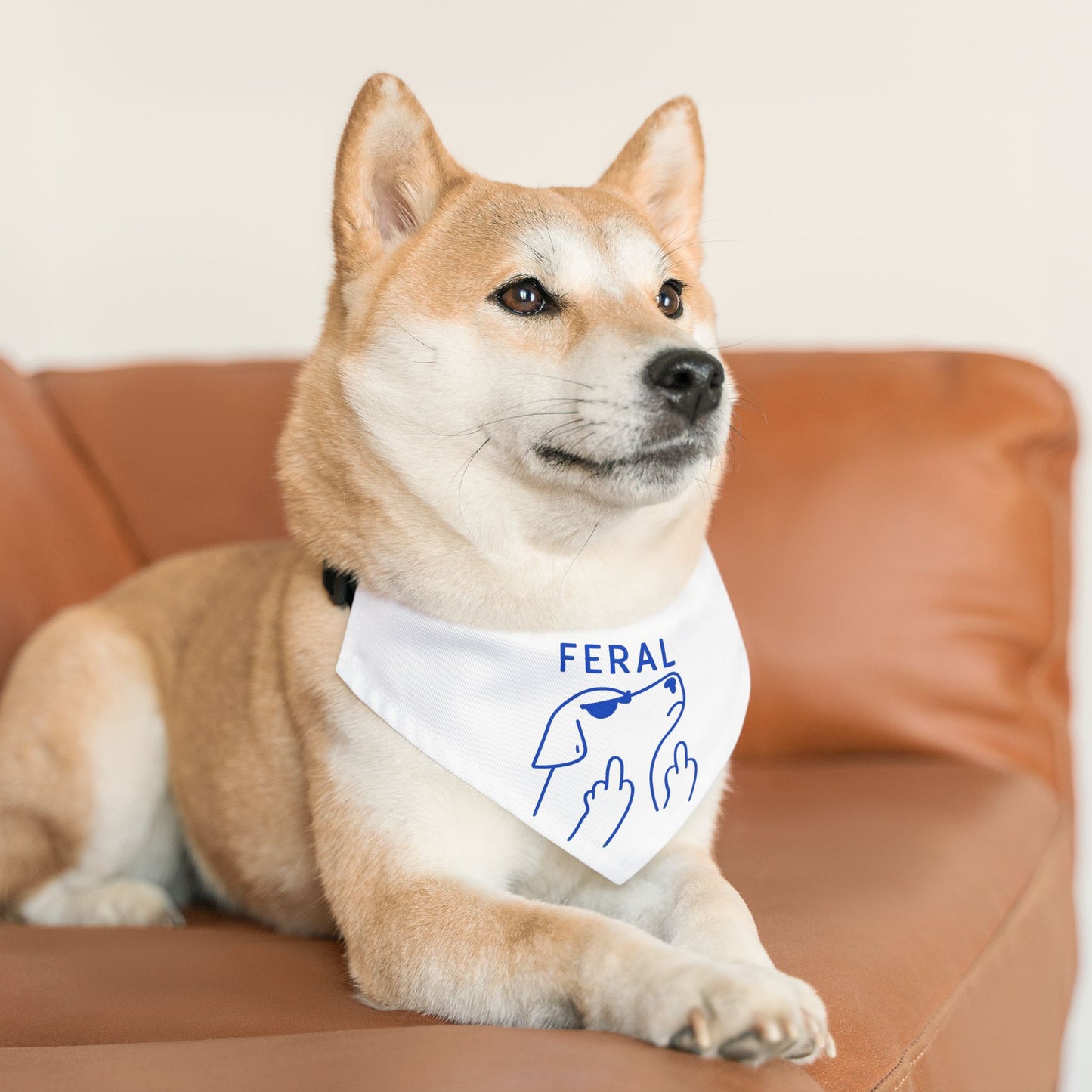 Feral Pet Bandana Collar | Funny Dog Accessory for Stylish Pets, Dog Fashion, Pet Gift, Cute Dog Apparel, Trendy Pet Wear