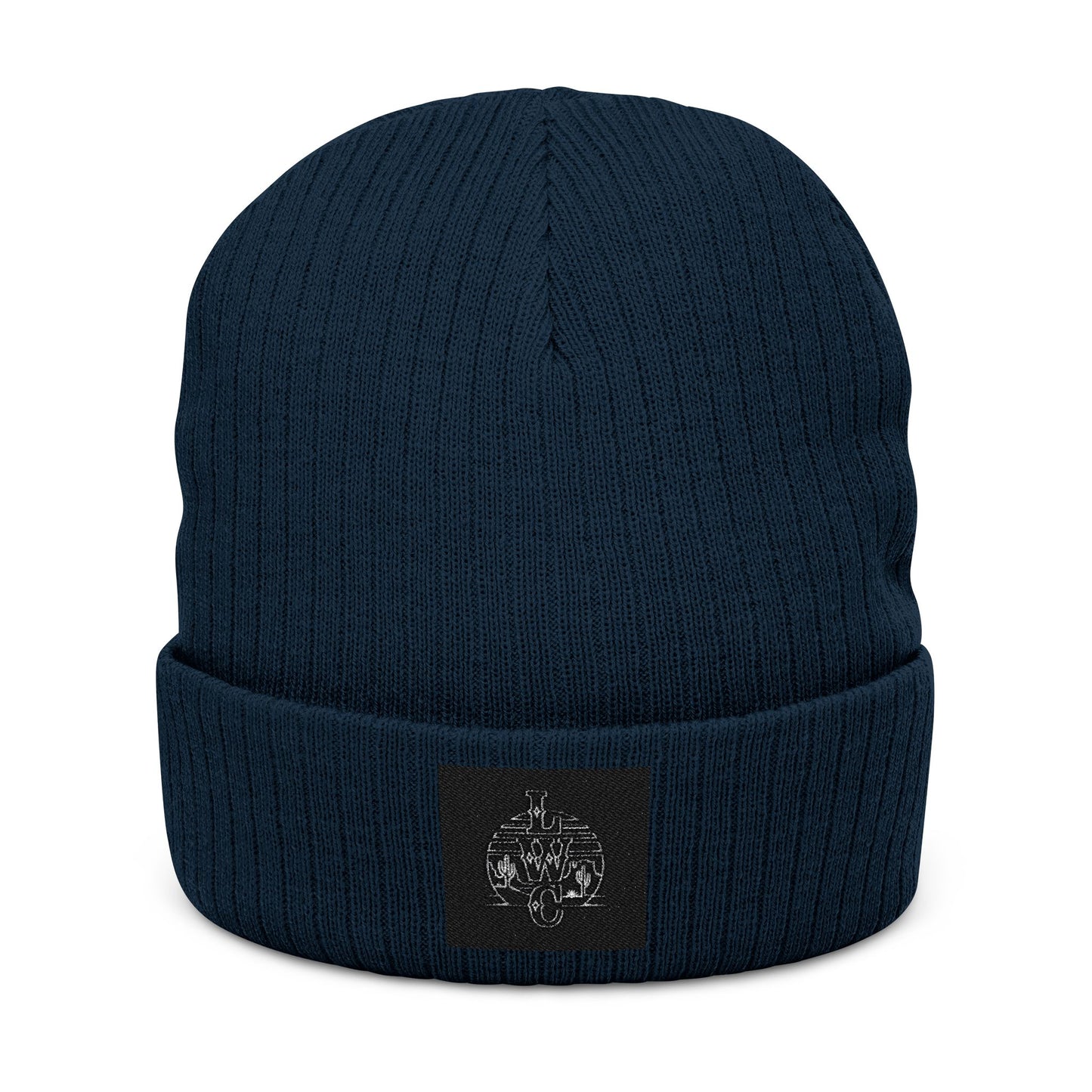 Stylish Ribbed Knit Beanie with Unique Embroidery, Winter Fashion, Gift for Him/Her, Cool Weather Accessory, Beanie Cap, Embroidered Hat