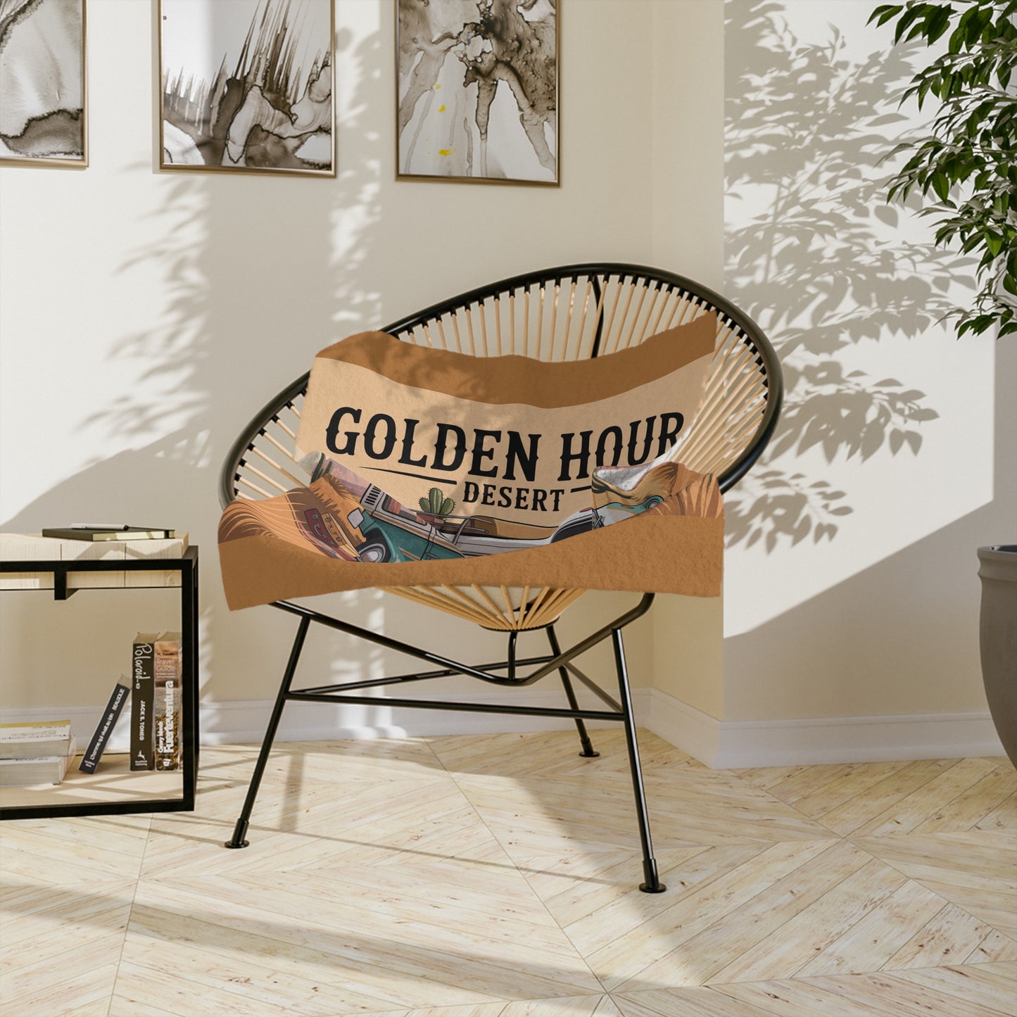 Microfiber Blanket - Golden Hour Desert Design