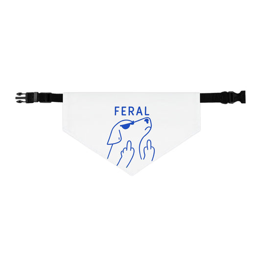 Feral Pet Bandana Collar | Funny Dog Accessory for Stylish Pets, Dog Fashion, Pet Gift, Cute Dog Apparel, Trendy Pet Wear